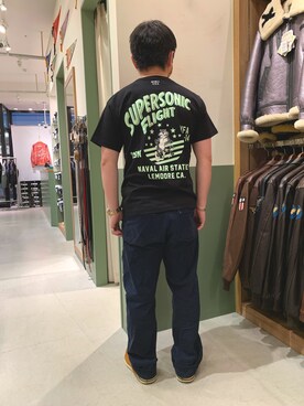 「アヴィレックス(AVIREX)」｜三品文哉さん（メンズ・164cm・20代）の冬コーディネート
