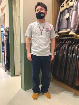 「アヴィレックス(AVIREX)」｜三品文哉さん（メンズ・164cm・20代）の春コーディネート