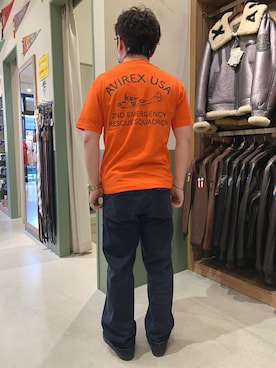 「アヴィレックス(AVIREX)」｜三品文哉さん（メンズ・164cm・20代）の春コーディネート