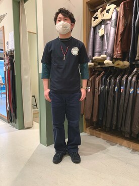 「アヴィレックス(AVIREX)」｜三品文哉さん（メンズ・164cm・20代）の春コーディネート