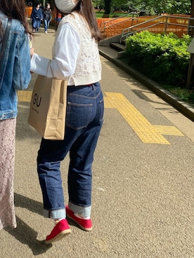 「ハイウエストストレートジーンズ」｜あるのさん（レディース・163cm）の春コーディネート