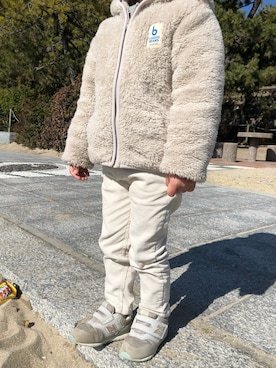 「こども ビームス（コドモビームス）のアイテム（ジャケット/アウター）」を使った、ars.k♡aさん（キッズ・100cm）の冬コーディネート
