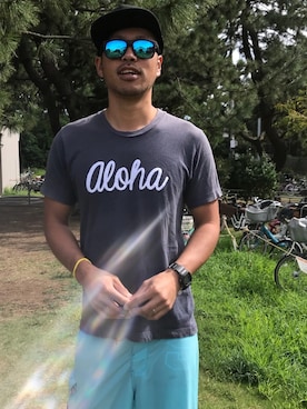 「VISSLA（ヴィスラ）のアイテム」を使った、アオさん（メンズ・175cm）の夏コーディネート