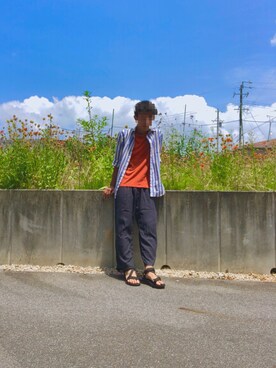 「アイテム（バングル/リストバンド）」を使った、ke-taさん（メンズ・169cm・10代）の夏コーディネート