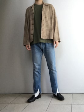 「アイテム（ローファー）」を使った、sinoさん（メンズ・179cm・10代）の秋コーディネート