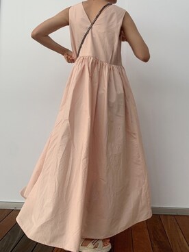 「miteのアイテム（ワンピース、ピンク系）」を使った、夏美さん（レディース・160cm）の夏コーディネート
