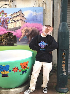 「古着女子」｜「アイテム（スリッポン）」を使った、千さん（レディース・160cm）の秋コーディネート