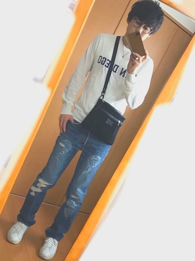 「Santoni（サントーニ）のアイテム（シューズ）」を使った、Naoya@相互フォローさん（メンズ・175cm）の冬コーディネート