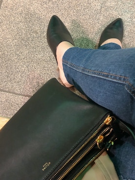 「CELINE」｜「アイテム（その他シューズ）」を使った、プチプラKids____男女さん（レディース・158cm）の秋コーディネート