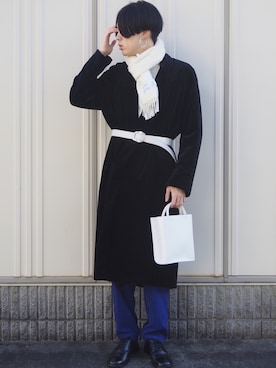 「CERCA（チェルカ）のアイテム（アクセサリー）」を使った、UJUさん（メンズ・176cm）の冬コーディネート