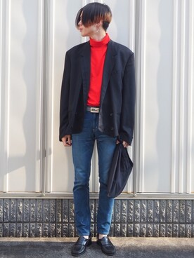 「CERCA（チェルカ）のアイテム（アクセサリー）」を使った、UJUさん（メンズ・176cm）の春コーディネート