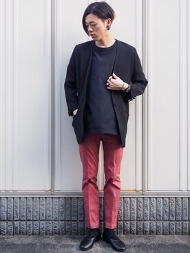 「アイテム（イヤリング）」を使った、UJUさん（メンズ・176cm）の春コーディネート