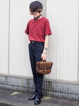 「niko and...（ニコアンド）のアイテム（財布/小物）」を使った、UJUさん（メンズ・176cm）の夏コーディネート