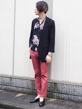 「アイテム（ピアス（両耳用））」を使った、UJUさん（メンズ・176cm）の夏コーディネート