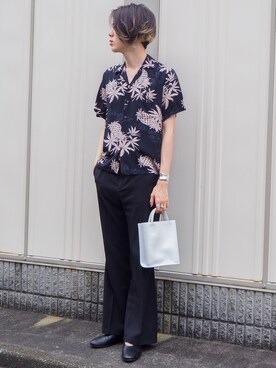 「アロハシャツ」｜UJUさん（メンズ・176cm）の夏コーディネート