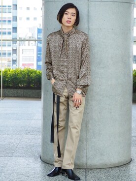 「EDWIN」｜「アイテム（腕時計）」を使った、UJUさん（メンズ・176cm）の秋コーディネート