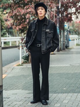 「TONE SELECT GOODS（トーンセレクトグッズ）のアイテム」を使った、UJUさん（メンズ・176cm）の秋コーディネート