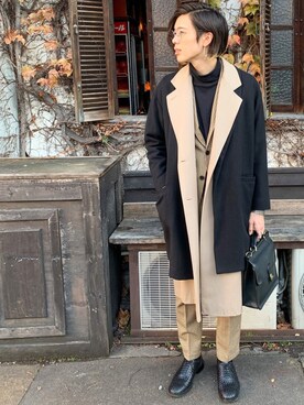 「TONE SELECT GOODS（トーンセレクトグッズ）のアイテム」を使った、UJUさん（メンズ・176cm）の冬コーディネート