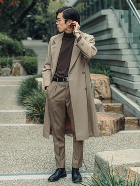 「TONE SELECT GOODS（トーンセレクトグッズ）のアイテム」を使った、UJUさん（メンズ・176cm）の冬コーディネート
