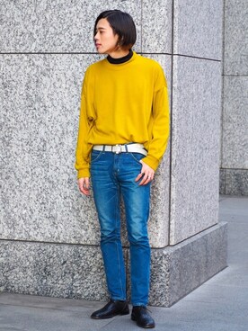 「TONE SELECT GOODS（トーンセレクトグッズ）のアイテム」を使った、UJUさん（メンズ・176cm）の冬コーディネート