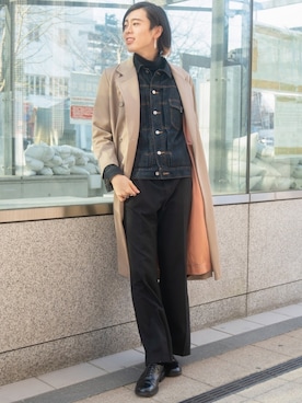 「TONE SELECT GOODS（トーンセレクトグッズ）のアイテム」を使った、UJUさん（メンズ・176cm）の冬コーディネート