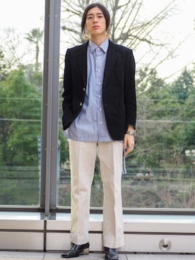 「URBAN RESEARCH（アーバンリサーチ）のアイテム（ピアス（両耳用））」を使った、UJUさん（メンズ・176cm）の春コーディネート