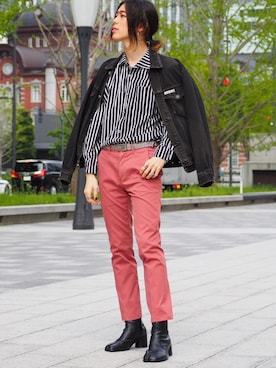 「URBAN RESEARCH（アーバンリサーチ）のアイテム（ピアス（両耳用））」を使った、UJUさん（メンズ・176cm）の春コーディネート