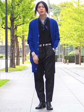 「MinoriTY（マイノリティ）のアイテム（セットアップ）」を使った、UJUさん（メンズ・176cm）の春コーディネート