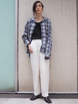 「URBAN RESEARCH（アーバンリサーチ）のアイテム（ピアス（両耳用））」を使った、UJUさん（メンズ・176cm）の夏コーディネート