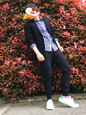 「腕まくり」｜「アイテム（ジャケット/アウター）」を使った、TANAKA COMPANYさん（メンズ・175cm）の春コーディネート