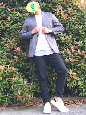 「Daniel Wellington（ダニエルウェリントン）の【Daniel Wellington】レザーバンド３６ＭＭ（アナログ腕時計）」を使った、TANAKA COMPANYさん（メンズ・175cm）の春コーディネート