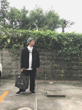 「uniqro u」｜かわみつしょうさん（メンズ・165cm）の冬コーディネート