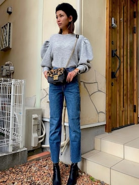 「fifth（フィフス）のフラップチェーンショルダーバッグ（ショルダーバッグ）」を使った、(buu<)♡さん（レディース・165cm）の冬コーディネート