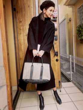 「HERMES」｜「アイテム（その他アウター）」を使った、(buu<)♡さん（レディース・165cm）の冬コーディネート