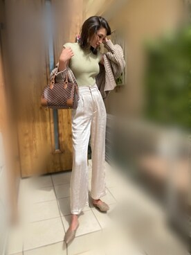 「ピスタチオ」｜「アイテム（スリッポン）」を使った、(buu<)♡さん（レディース・165cm）の春コーディネート