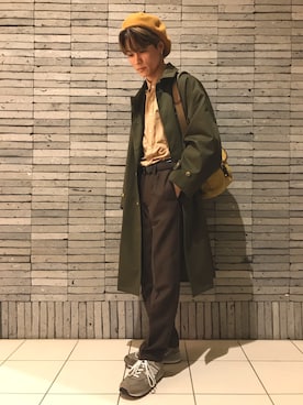 「SEVENDAYS=SUNDAY（セブンデイズサンデイ）のアイテム（ステンカラーコート）」を使った、_kaitoさん（メンズ・167cm）の秋コーディネート