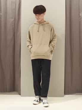 「CRAFT STANDARD BOUTIQUE（クラフトスタンダードブティック）の裏毛パーカープルオーバー（パーカー）」を使った、_kaitoさん（メンズ・167cm・10代）の秋コーディネート