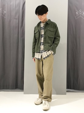 「アイテム（ミリタリージャケット）」を使った、_kaitoさん（メンズ・167cm）の秋コーディネート