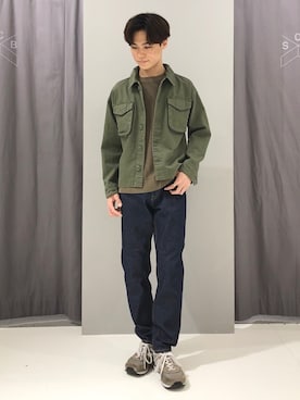 「アイテム（ミリタリージャケット）」を使った、_kaitoさん（メンズ・167cm）の秋コーディネート