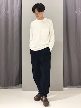 「コーデュロイシェフパンツ」｜_kaitoさん（メンズ・167cm）の秋コーディネート
