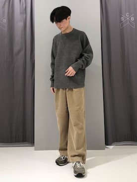 「ワッフルニット」｜_kaitoさん（メンズ・167cm）の秋コーディネート