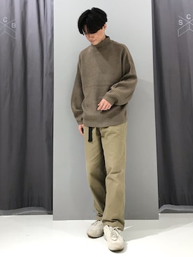 「ブラウンニット」｜_kaitoさん（メンズ・167cm）の冬コーディネート