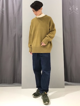 「マスタードイエロー」｜_kaitoさん（メンズ・167cm）の冬コーディネート