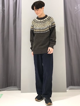 「ブラウンニット」｜_kaitoさん（メンズ・167cm）の冬コーディネート