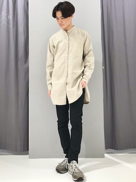 「ロングシャツ」｜_kaitoさん（メンズ・167cm）の冬コーディネート