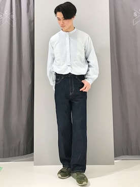 「水色」｜_kaitoさん（メンズ・167cm）の冬コーディネート
