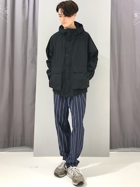 「アイテム（マウンテンパーカー）」を使った、_kaitoさん（メンズ・168cm）の春コーディネート