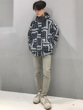 「アイテム（マウンテンパーカー）」を使った、_kaitoさん（メンズ・168cm）の春コーディネート
