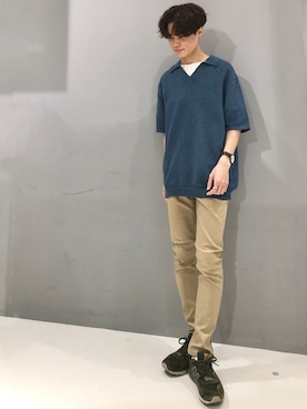 「スキッパーニット」｜_kaitoさん（メンズ・168cm）の春コーディネート