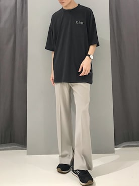 「黒Tシャツ」｜_kaitoさん（メンズ・168cm・20代）の春コーディネート